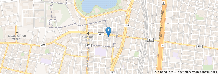 Mapa de ubicacion de 山茶花 en 日本, 東京都, 台東区.