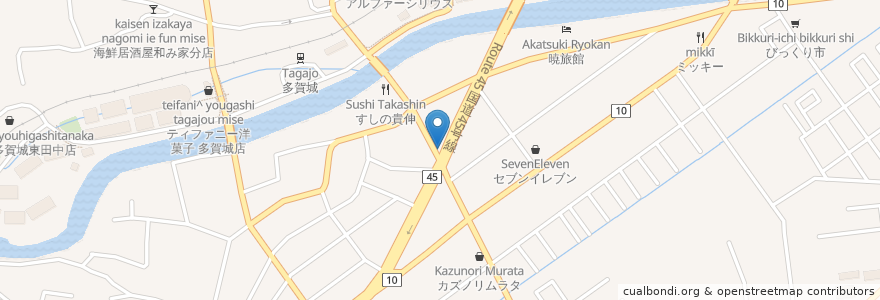 Mapa de ubicacion de ん寿司 多賀城店 en 日本, 宮城県, 多賀城市.