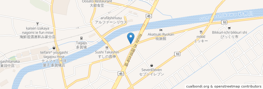 Mapa de ubicacion de なのはな薬局 en Japonya, 宮城県, 多賀城市.