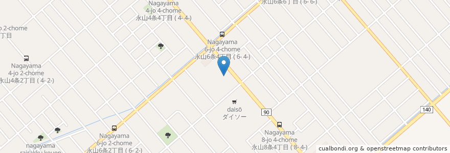 Mapa de ubicacion de 北々亭 en 日本, 北海道, 上川綜合振興局, 旭川市.