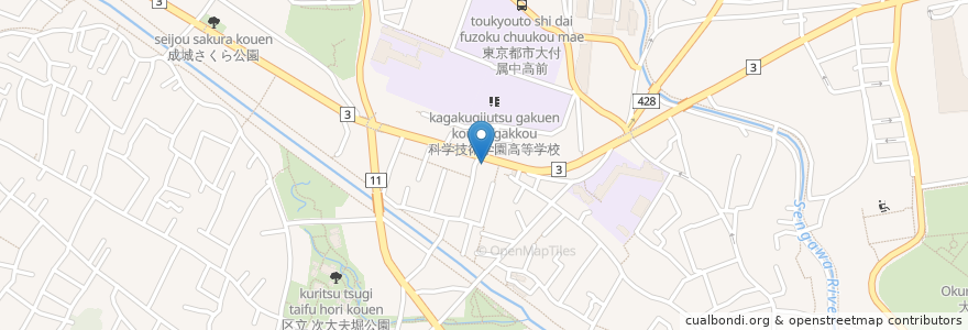 Mapa de ubicacion de どん松 en 日本, 东京都/東京都, 世田谷区.