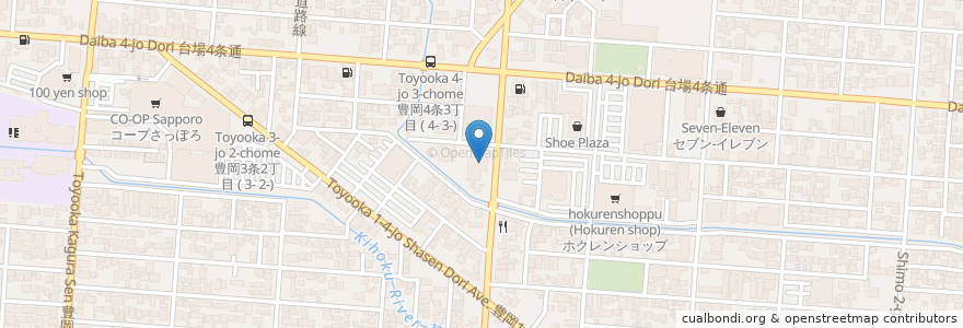 Mapa de ubicacion de 東部まちづくりセンター en Japon, Préfecture De Hokkaidō, 上川総合振興局, 旭川市.