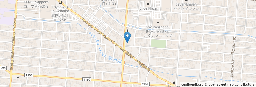 Mapa de ubicacion de 遠軽信金 en 日本, 北海道, 上川綜合振興局, 旭川市.