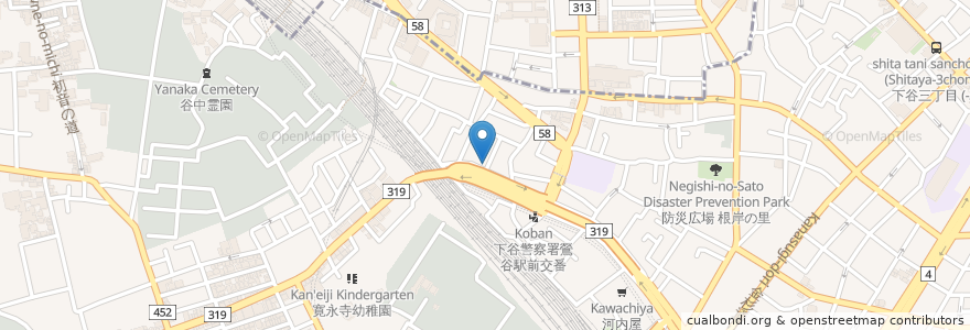 Mapa de ubicacion de 鶯谷メンタルクリニック en Japan, 東京都, 台東区.