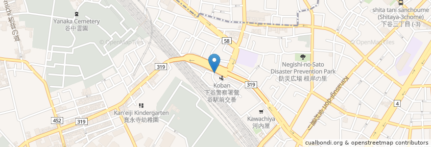 Mapa de ubicacion de カサブランカ en Japan, Tokyo, Taito.