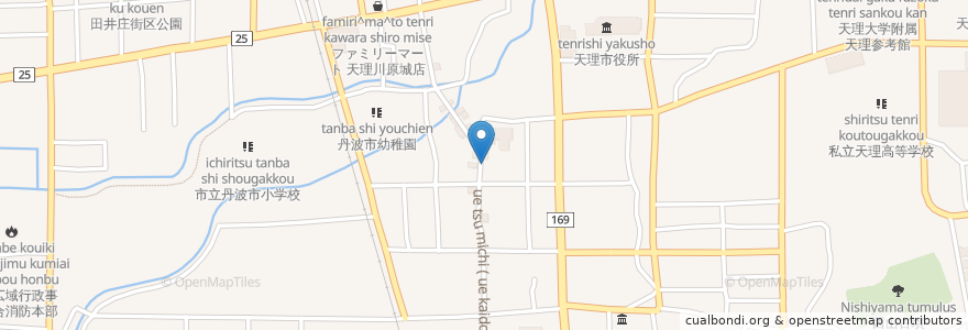 Mapa de ubicacion de 田中歯科医院 en 日本, 奈良県, 天理市.