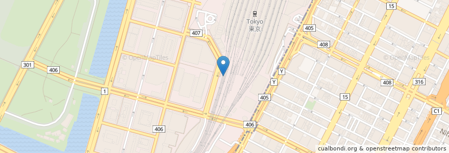Mapa de ubicacion de 築地活鮮市場 en Japão, Tóquio, 千代田区.