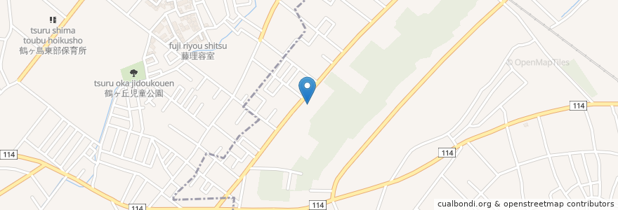 Mapa de ubicacion de 渋谷整形外科 en 일본, 사이타마현, 鶴ヶ島市.