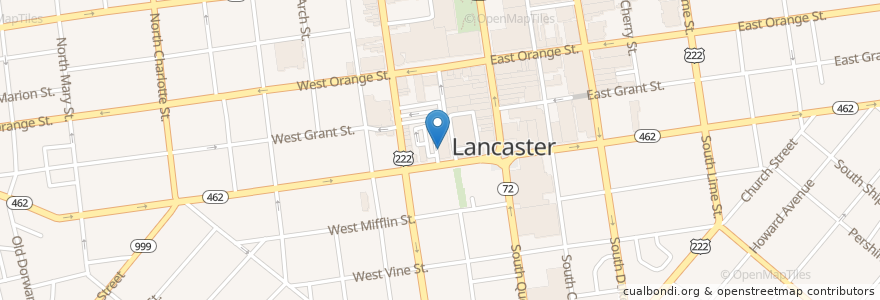 Mapa de ubicacion de Old San Juan en Соединённые Штаты Америки, Пенсильвания, Lancaster County, Ланкастер.