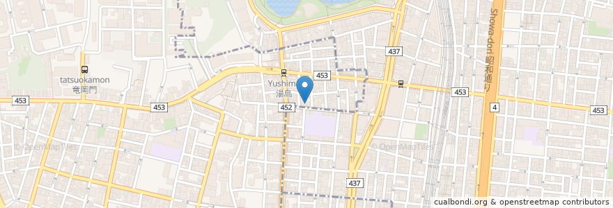Mapa de ubicacion de Cafe Bar 龍天 en ژاپن, 東京都, 台東区.
