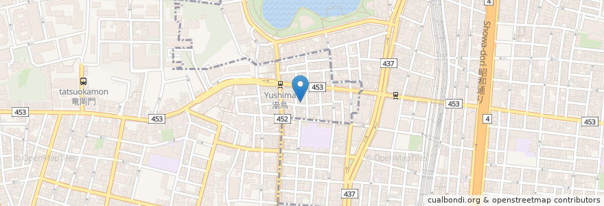 Mapa de ubicacion de ゆしま 力 en Japon, Tokyo, 台東区.