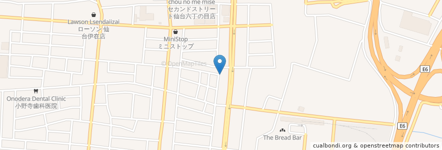 Mapa de ubicacion de スナックNana en Japonya, 宮城県, 仙台市, 若林区.