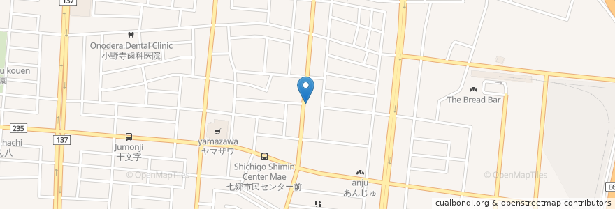 Mapa de ubicacion de 金龍亭 en Japan, Miyagi Prefecture, Sendai, Wakabayashi Ward.