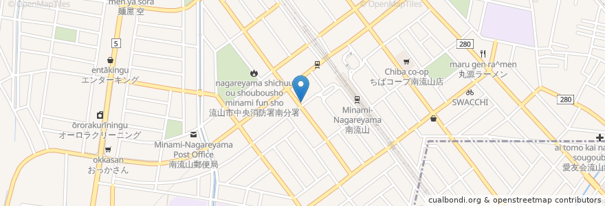 Mapa de ubicacion de セイムス en 日本, 千葉県, 流山市.