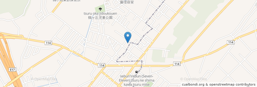 Mapa de ubicacion de みなくち小児科 en Japon, Préfecture De Saitama, 鶴ヶ島市.