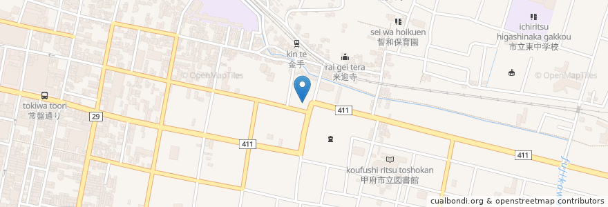 Mapa de ubicacion de ENEOS en اليابان, 山梨県, كوفو.