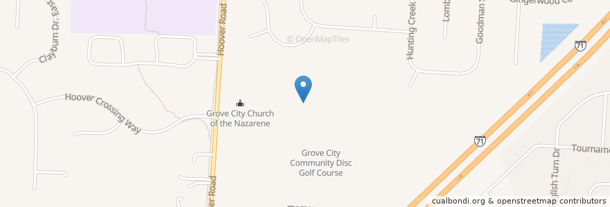 Mapa de ubicacion de Grove City Christian School en États-Unis D'Amérique, Ohio, Franklin County, Jackson Township, Grove City.
