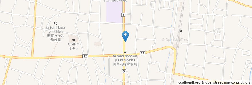 Mapa de ubicacion de 山梨県民信用組合 en 일본, 야마나시현, 中央市.