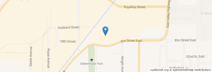 Mapa de ubicacion de The Secret Garden Tea Room & Gift Shop en Amerika Syarikat, Washington, Pierce County, Sumner.