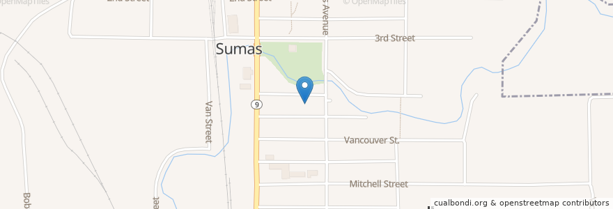 Mapa de ubicacion de Fire Station #91 (Sumas) en アメリカ合衆国, ワシントン州, Whatcom County, Sumas.