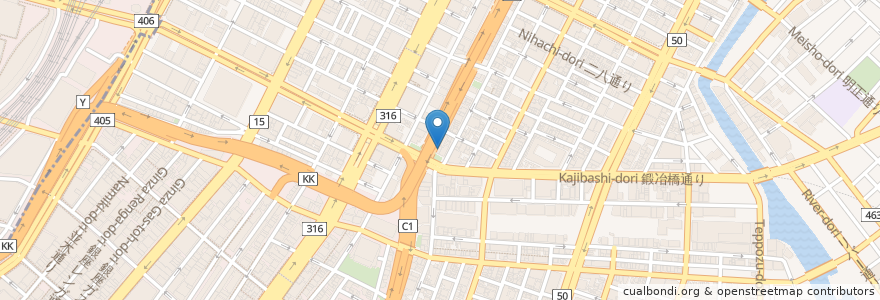 Mapa de ubicacion de ワンネスクリニック en Japan, 東京都, 中央区.