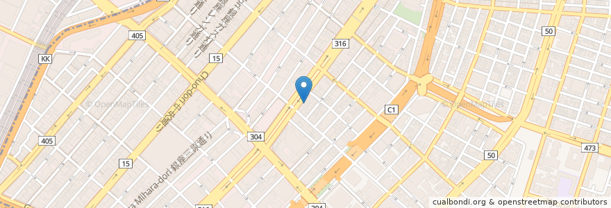 Mapa de ubicacion de 大釜炊きごはん　米どころん en Japonya, 東京都, 中央区.