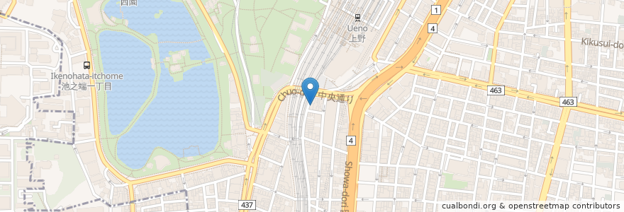Mapa de ubicacion de 小林歯科 en Jepun, 東京都, 台東区.