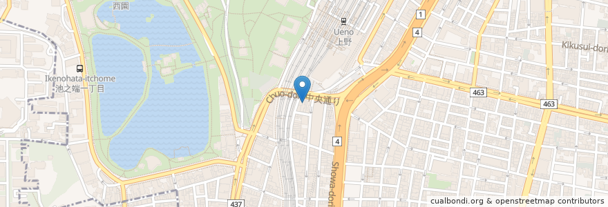 Mapa de ubicacion de 椿屋珈琲店 en 日本, 东京都/東京都, 台東区.
