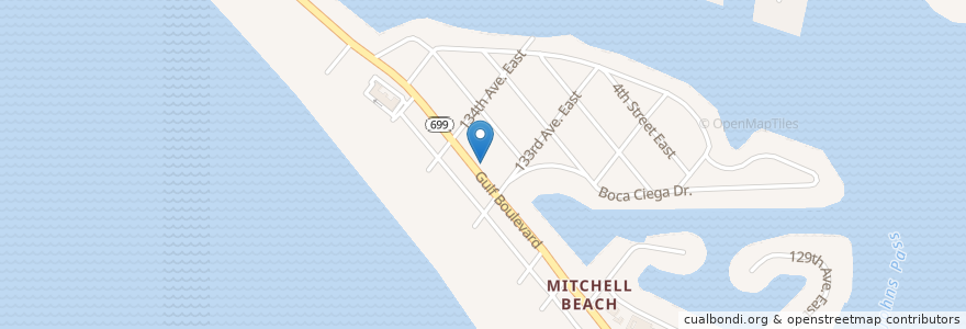 Mapa de ubicacion de Lisa's Cafe en Соединённые Штаты Америки, Флорида, Pinellas County, Madeira Beach.