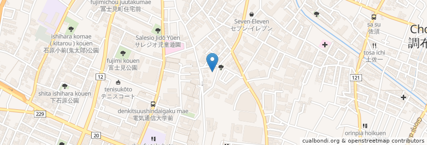 Mapa de ubicacion de タイムズ調布ヶ丘第3 en ژاپن, 東京都, 調布市.