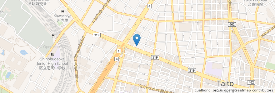 Mapa de ubicacion de じゅんてい en Japon, Tokyo, 台東区.