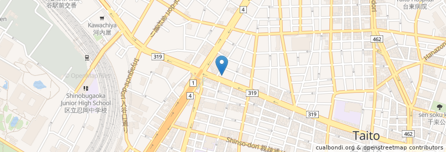 Mapa de ubicacion de 学伸ゼミ en Giappone, Tokyo, 台東区.