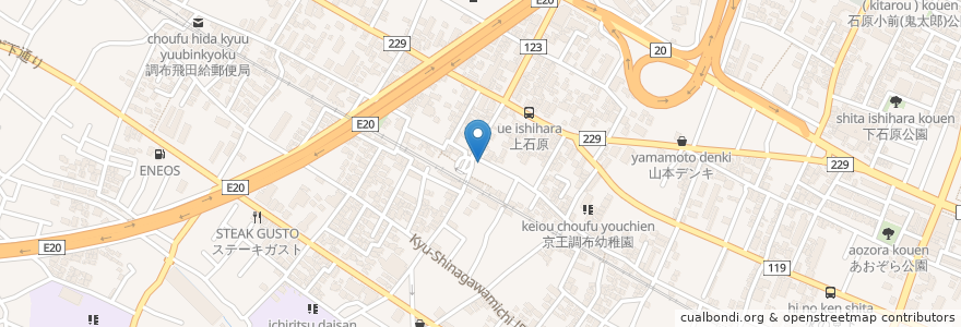 Mapa de ubicacion de つむぎ en Japonya, 東京都, 調布市.
