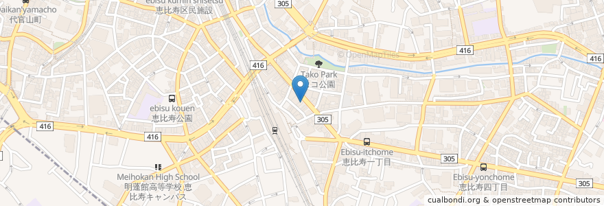 Mapa de ubicacion de Subway en Japan, Tokyo, Shibuya, Ebisu.