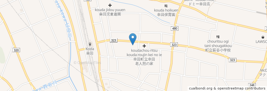 Mapa de ubicacion de 幸田郵便局 en ژاپن, 愛知県, 額田郡, 幸田町.