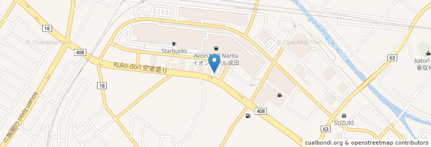 Mapa de ubicacion de 山岡家 en Япония, Тиба, 成田市.