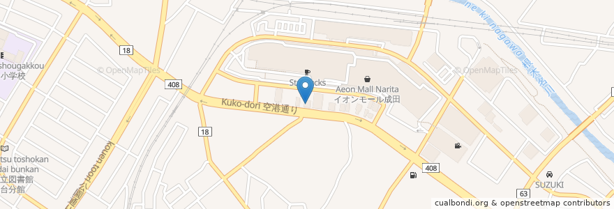 Mapa de ubicacion de とんかつ とん膳 en اليابان, 千葉県, 成田市.