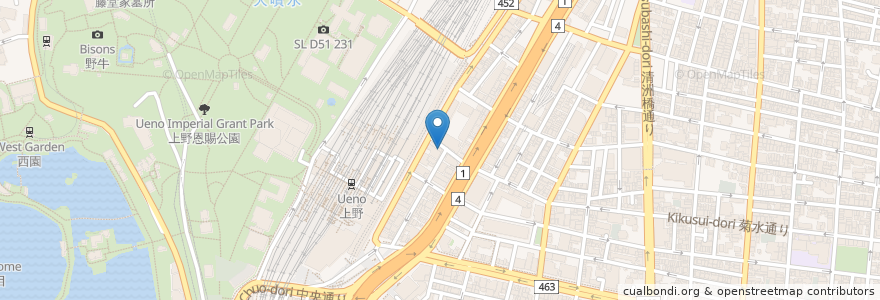 Mapa de ubicacion de 東京ユニリバースクリニック en Giappone, Tokyo, 台東区.