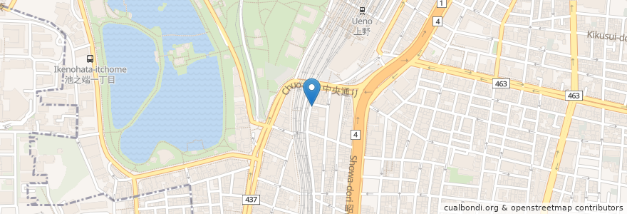 Mapa de ubicacion de もんじゃや en Giappone, Tokyo, 台東区.