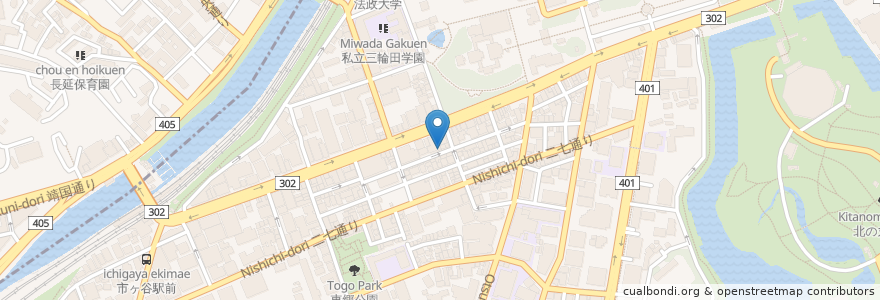 Mapa de ubicacion de 割烹 成山 en Jepun, 東京都, 千代田区.