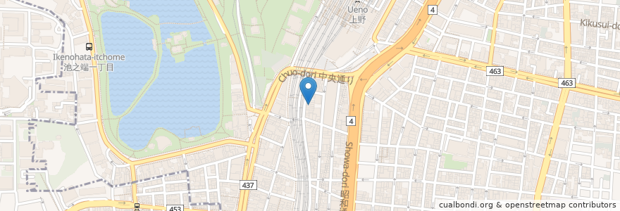 Mapa de ubicacion de まんぷく家 en 일본, 도쿄도, 다이토구.