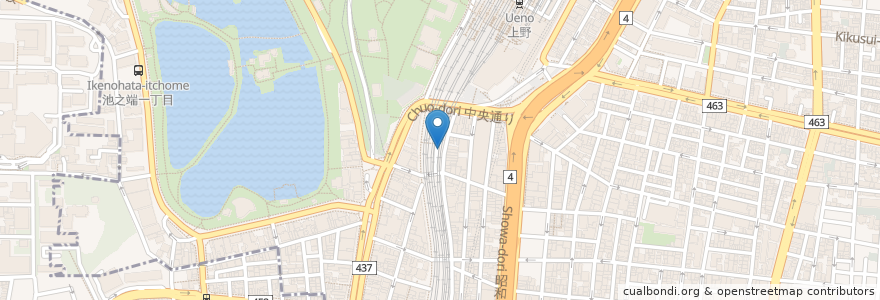 Mapa de ubicacion de 大衆酒場 勇 en 日本, 東京都, 台東区.