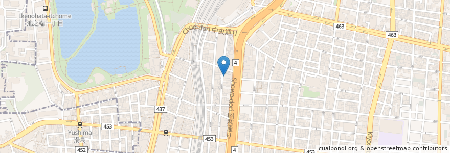 Mapa de ubicacion de 大衆酒場 とん en 日本, 東京都, 台東区.