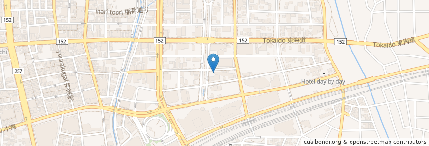 Mapa de ubicacion de くれたけイン アクト浜松宿泊者用駐車場 en 일본, 시즈오카현, 浜松市, 中区.