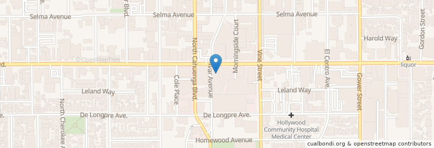 Mapa de ubicacion de Blue C Sushi en Stati Uniti D'America, California, Los Angeles County, Los Angeles.