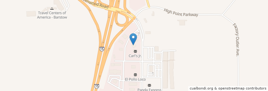 Mapa de ubicacion de The Habit en États-Unis D'Amérique, Californie, San Bernardino County, Barstow.