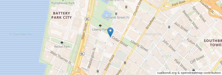 Mapa de ubicacion de ruchi en Соединённые Штаты Америки, Нью-Йорк, Нью-Йорк, Округ Нью-Йорк, Manhattan Community Board 1, Манхэттен.