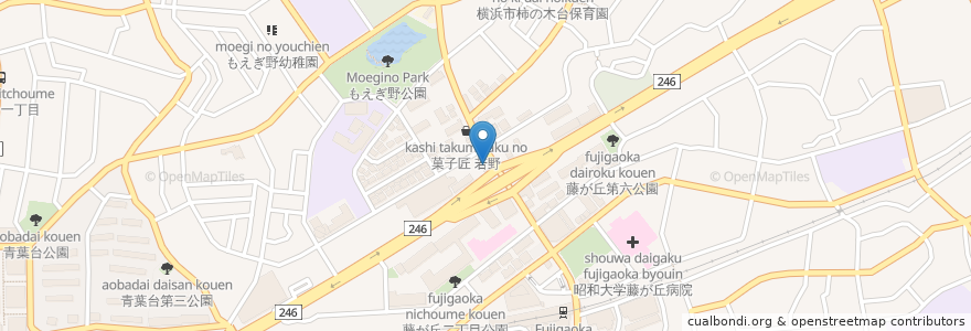 Mapa de ubicacion de 浜田歯科医院 en Japan, Präfektur Kanagawa, Yokohama, 青葉区.