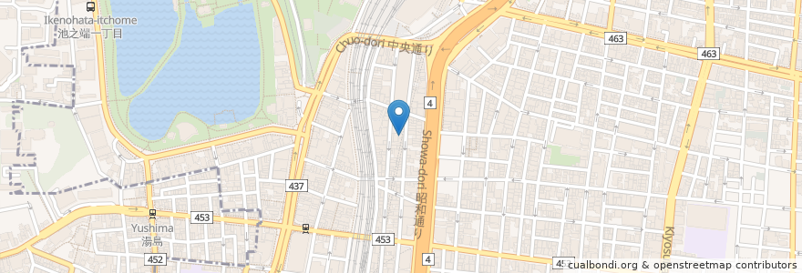 Mapa de ubicacion de 立飲み たきおか en Japonya, 東京都, 台東区.