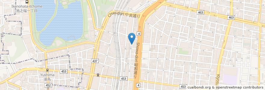 Mapa de ubicacion de 磯べゑ en 일본, 도쿄도, 다이토구.